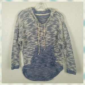 Kaii High Low Oversized Knit Hoodie Size S